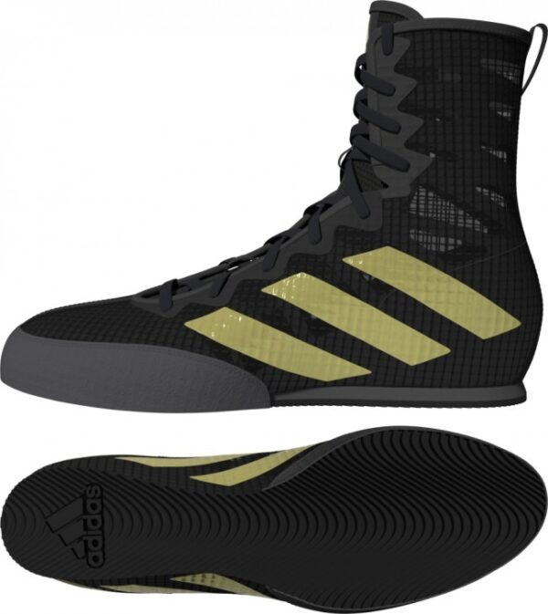 ADIDAS Box Hog 4 - Boxschuhe Boxerstiefel schwarz/gold