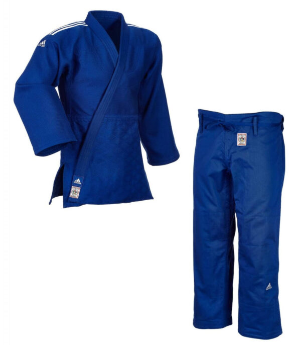 ADIDAS "CHAMPION 2" IJF Judoanzug blau Abverkauf !