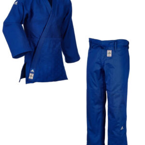 ADIDAS "CHAMPION 2 " IJF Slim Fit Judoanzug Judogi blau