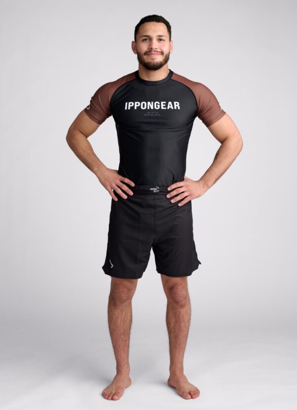 IPPONGEAR Ranked Rashguard Kurzarm - Braun