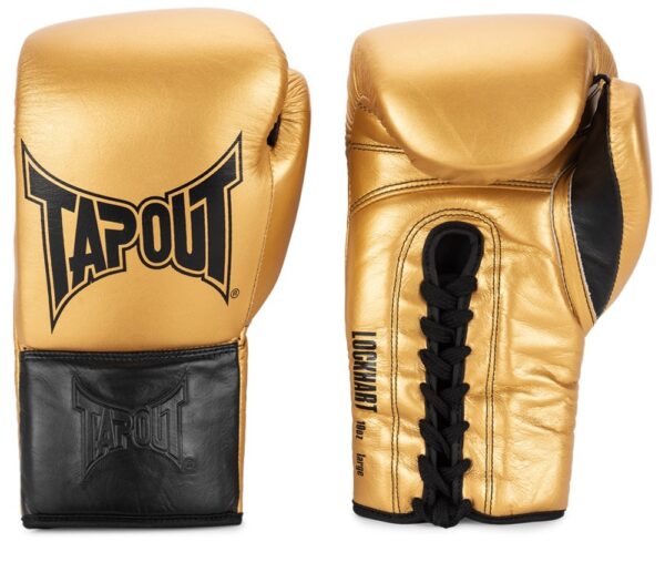 TAPOUT Wettkampf Boxhandschuhe Leder - Gold - LOCKHARDT