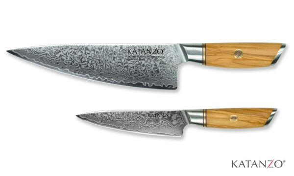 Damast Küchenmesser Set 2-teilig