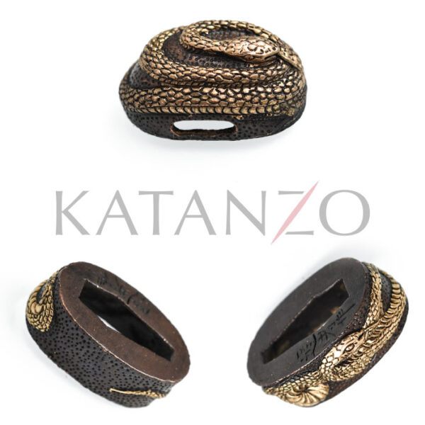 Fuchi und Kashira "Kin no Hebi"