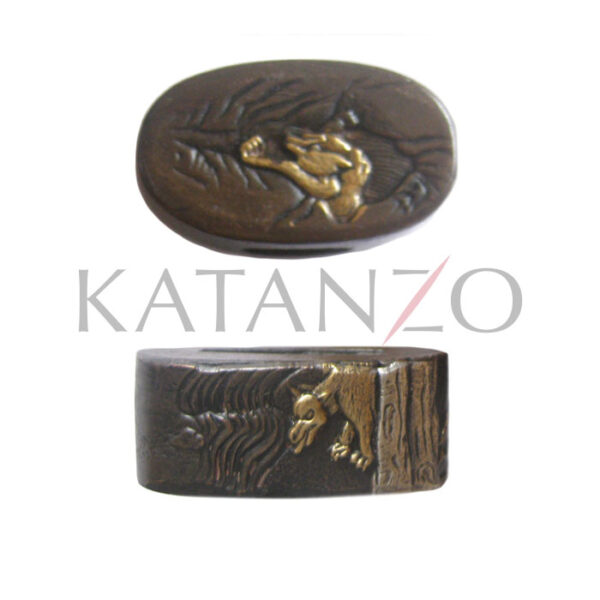 Fuchi und Kashira "Ōkami"